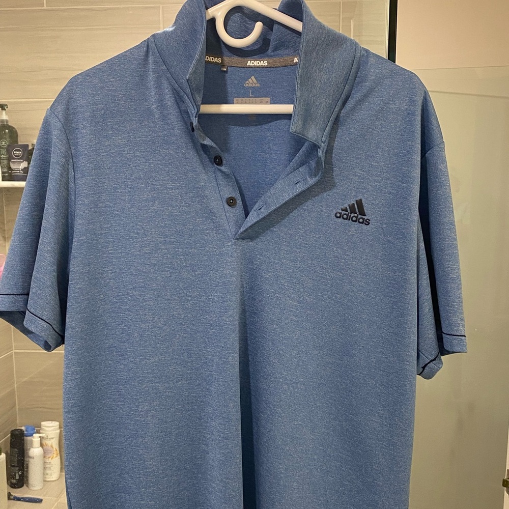Mens Large Adidas Golf shirt, moisture wicking material